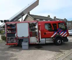 Brand op dak woning door werkzaamheden