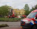 Blusrobot ingezet bij uitslaande brand in verlaten kantoorgebouw