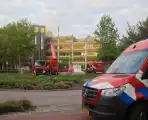 Blusrobot ingezet bij uitslaande brand in verlaten kantoorgebouw
