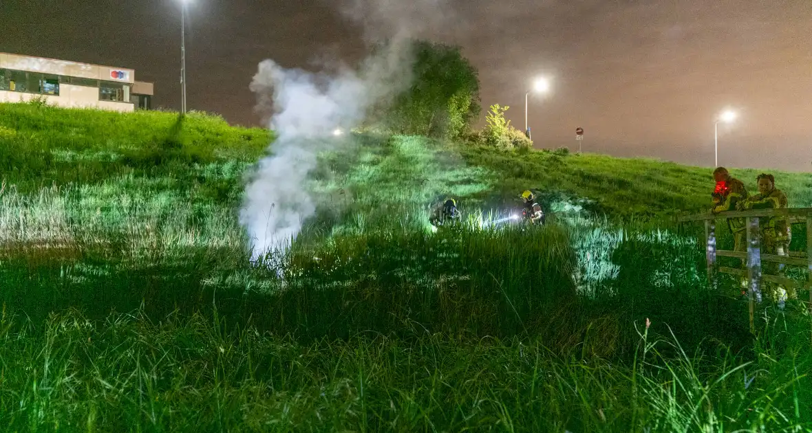 Brand in riet snel geblust