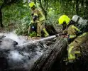 Brand door lachgascilinders veroorzaakt rookontwikkeling