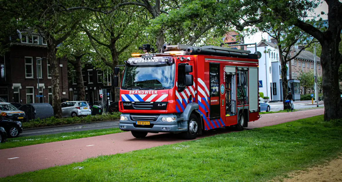 Brand door lachgascilinders veroorzaakt rookontwikkeling - Foto 1