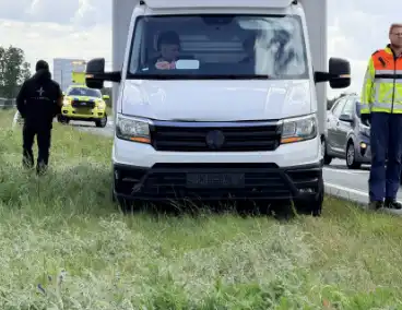 Kopstaartaanrijding zonder gewonden op snelweg