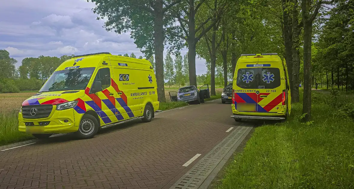 Auto botst frontaal tegen boom twee gewonden - Foto 9