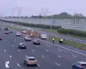 Brand in voertuig op snelweg