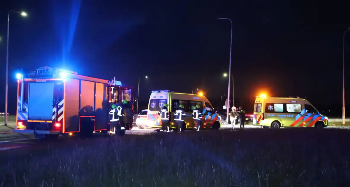 Verkeersongeval met twee voertuigen