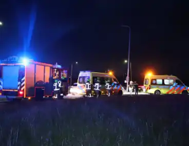 Verkeersongeval met twee voertuigen