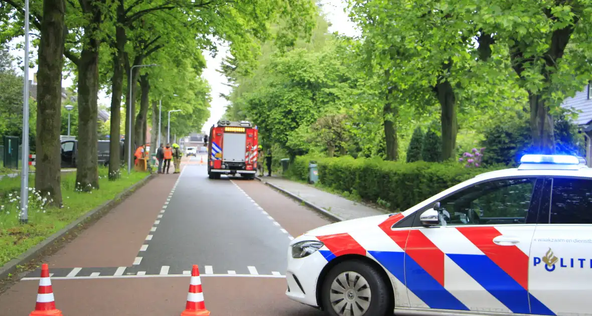 Gaslek ontdekt tijdens werkzaamheden