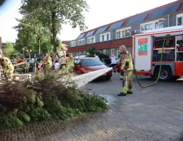 Brandweer snel ter plaatse bij buitenbrand