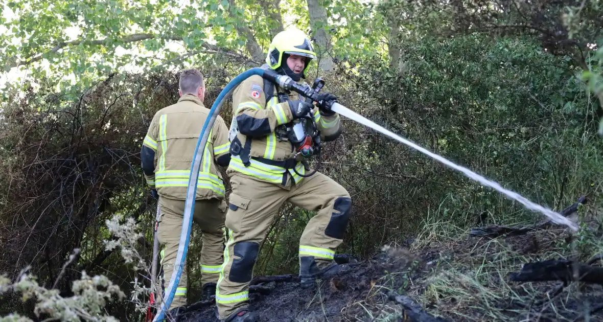 Brand in berm en struikgewas snel onder controle - Foto 10