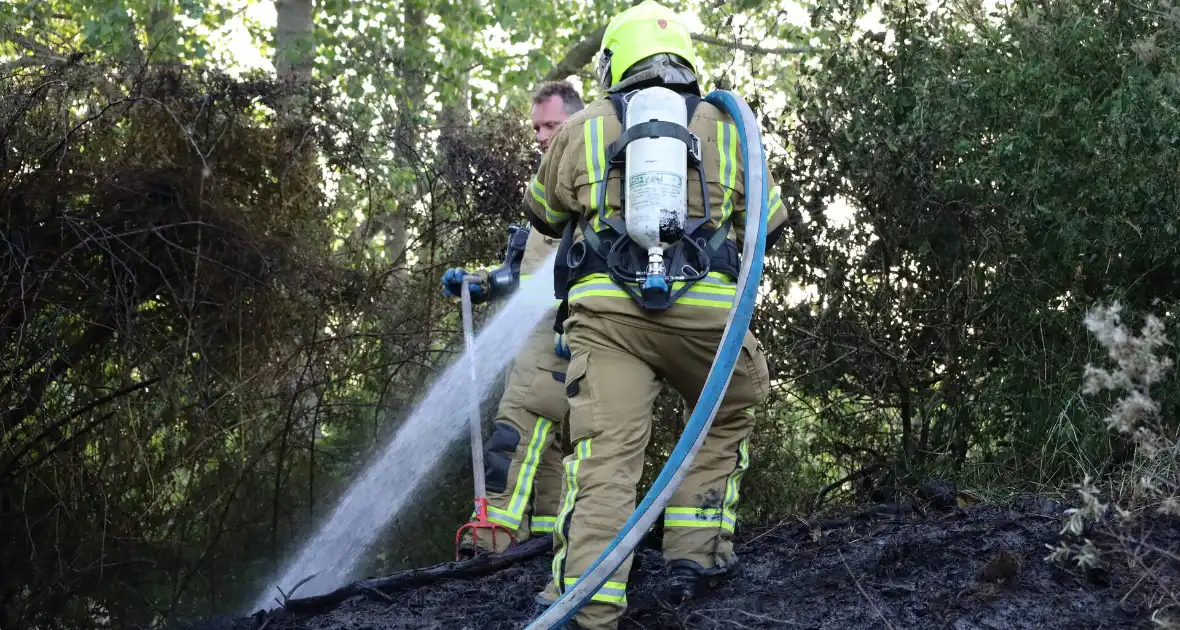Brand in berm en struikgewas snel onder controle - Foto 7