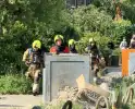 Gaslek tijdens graafwerkzaamheden veroorzaakt gevaarlijke situatie