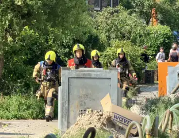 Gaslek tijdens graafwerkzaamheden veroorzaakt gevaarlijke situatie