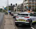 Botsing tussen twee voertuigen op drukke weg