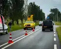 Ongeval met meerdere voertuigen op drukke weg