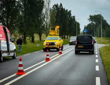 Ongeval met meerdere voertuigen op drukke weg