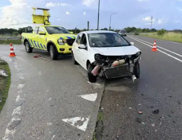 Aanrijding op afrit zonder gewonden