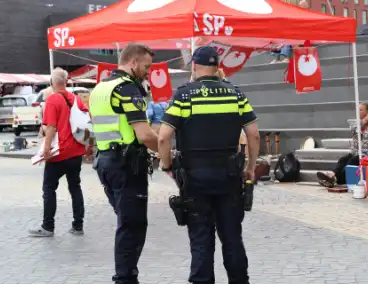 Demonstratie trekt veel aandacht