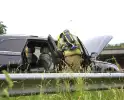 Brand in dashboard van auto op snelweg