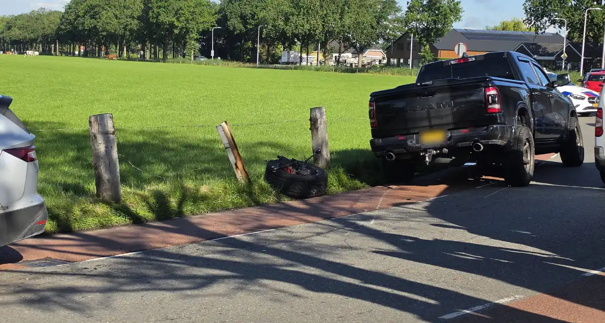 Verlies van voorwiel na ongeval