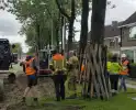 Gas spuit uit kapotte leiding door werkzaamheden