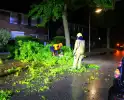 Zware onweersbuien veroorzaken schade en blokkade