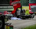 Motorrijder overleden bij ernstig ongeval met vrachtwagen