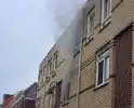 Brand in woning leidt tot rookontwikkeling