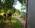 Hooibaal in brand gestoken