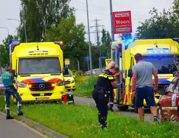 Scooterijder gewond bij aanrijding met auto