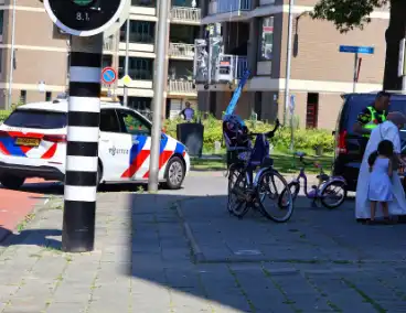 Kind op fiets betrokken bij aanrijding
