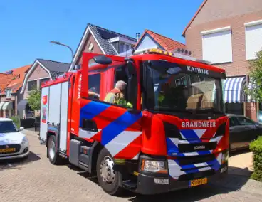 Brandweer controleert meterkast na kortsluiting