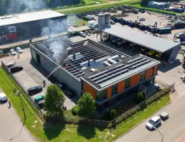 Zonnepanelen betrokken bij gebouwbrand