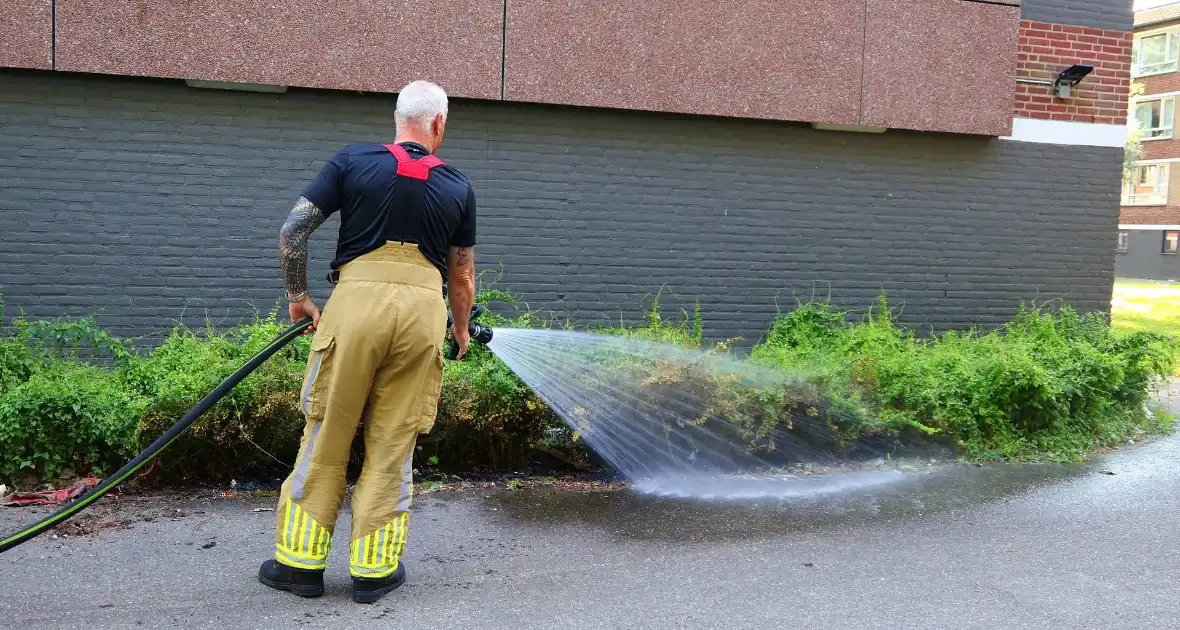 Brandweer dooft brand in bosschages