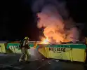 Containerbrand veroorzaakt grote rookontwikkeling