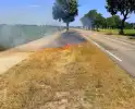 Brand in berm veroorzaakt alarmering