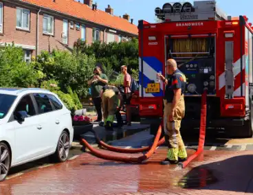 Brandweer groots opgeroepen na ontploffing van accu