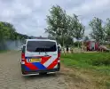 Afvalbrand door achtergelaten vuurwerk
