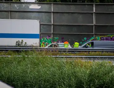 Verkeershinder door ongeval op snelweg