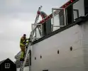 Brand op dak tijdens werkzaamheden