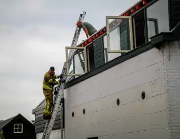 Brand op dak tijdens werkzaamheden