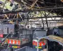 Grote brandschade zichtbaar na uitslaande brand op sportcomplex