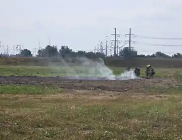 Fosforstenen in brand zorgen voor rook