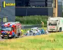 Brand in vuilniswagen veroorzaakt chaos