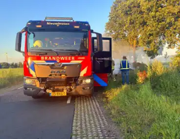 Brand tijdens boerenprotesten in Overijssel