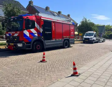 Gaslekkage door breuk in leiding