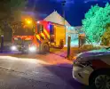Rookontwikkeling door brand in achtertuin