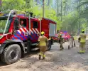 Hulpdiensten snel bij brand in bos