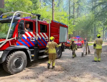 Hulpdiensten snel bij brand in bos