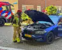 Auto wordt te warm, brandweer ter plaatse